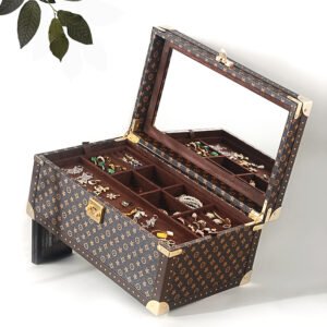 Large Jewelry Box with mirror Lockable Jewelry Organizer