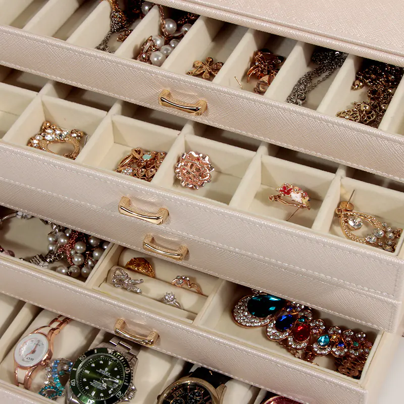 6-Tier Jewelry Storage Box Multi Drawers Jewelry Organizer - Image 3