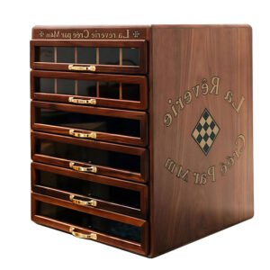 Wooden Antique Jewelry Box with 6-Layer Jewelry Storage Collection