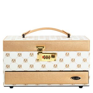 Lockable Jewelry Box with 3 Tiers Portable Jewelry Organizer