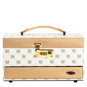 Lockable Jewelry Box with 3 Tiers Portable Jewelry Organizer