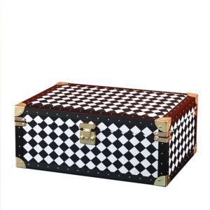 Vintage Big Jewelry Storage Case Lockable Jewelry Organizer Box with Mirror