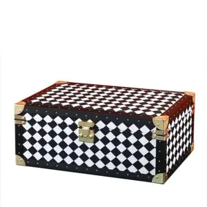 Vintage Big Jewelry Storage Case Lockable Jewelry Organizer Box with Mirror