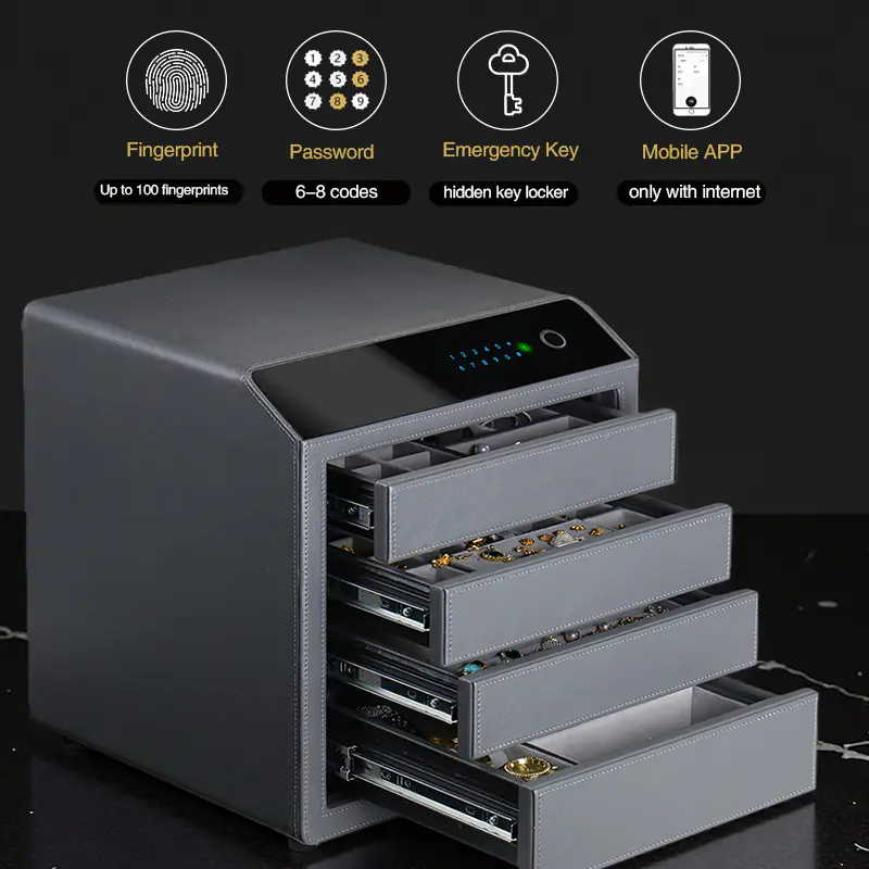 A Safe Jewelry Box Security Multi-Layer Jewelry Storage Organizer with Sturdy Steel - Image 3
