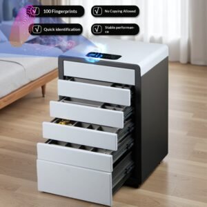 Fingerprint Password Jewelry Safe Storage Cabinet Jewelry Safe Box with 6 drawers Network Security Large Jewelry Organizer