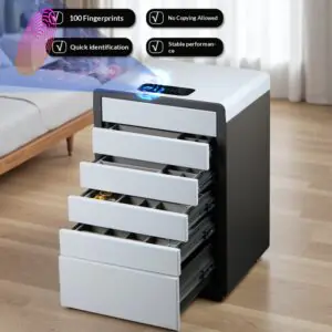 Fingerprint Password Jewelry Safe Storage Cabinet Jewelry Safe Box with 6 drawers Network Security Large Jewelry Organizer